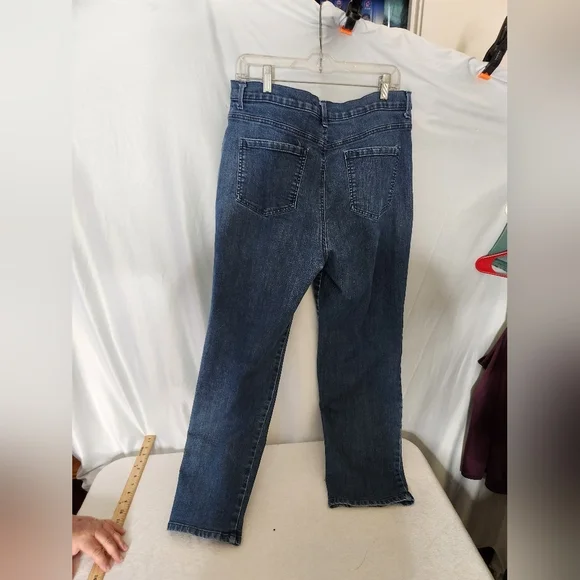 Gloria Vanderbilt Amanda Straight Jeans Womens  Blue High Rise Stretch - 16 - Picture 6 of 14